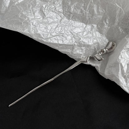 メタリック 18cm かんざし BLACK SILVER