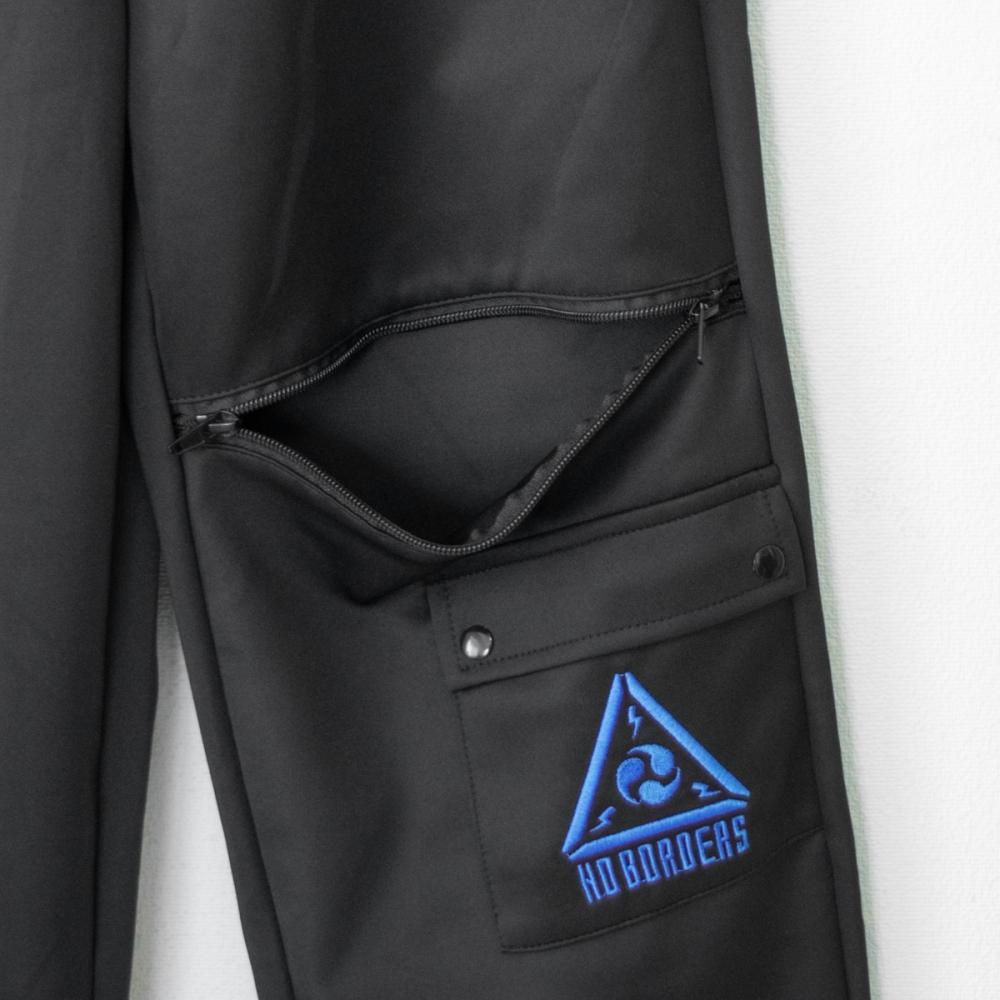ACDC RAG CYBER PUNK 渦雷 ロングパンツ NEON BLUE BLACK