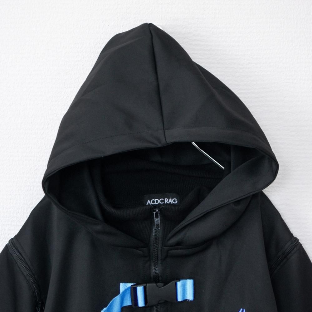 ACDC RAG CYBER PUNK 渦雷 キモノジャケット NEON BLUE BLACK
