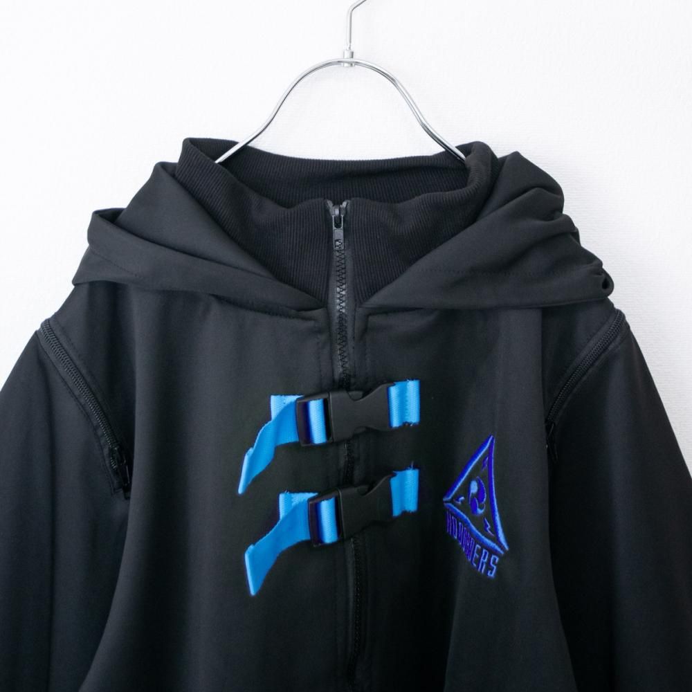 ACDC RAG CYBER PUNK 渦雷 キモノジャケット NEON BLUE BLACK