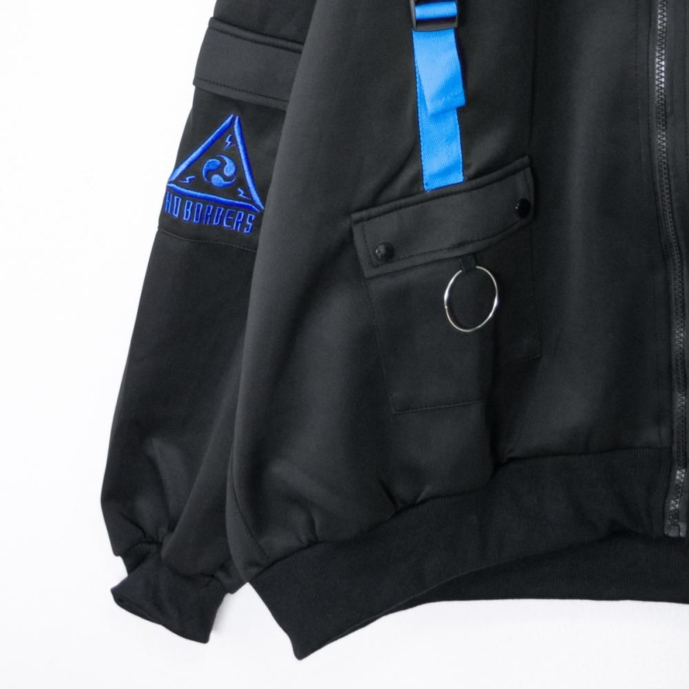 ACDC RAG CYBER PUNK 渦雷 ジャケット NEON BLUE BLACK