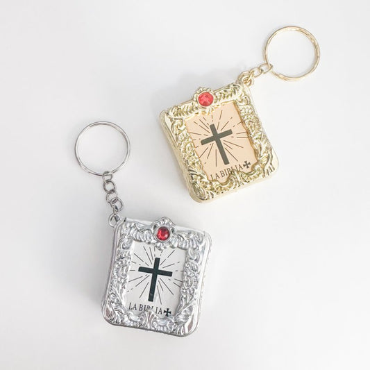 HOLY BIBLE Ultra Small Bible Keychain with Cover