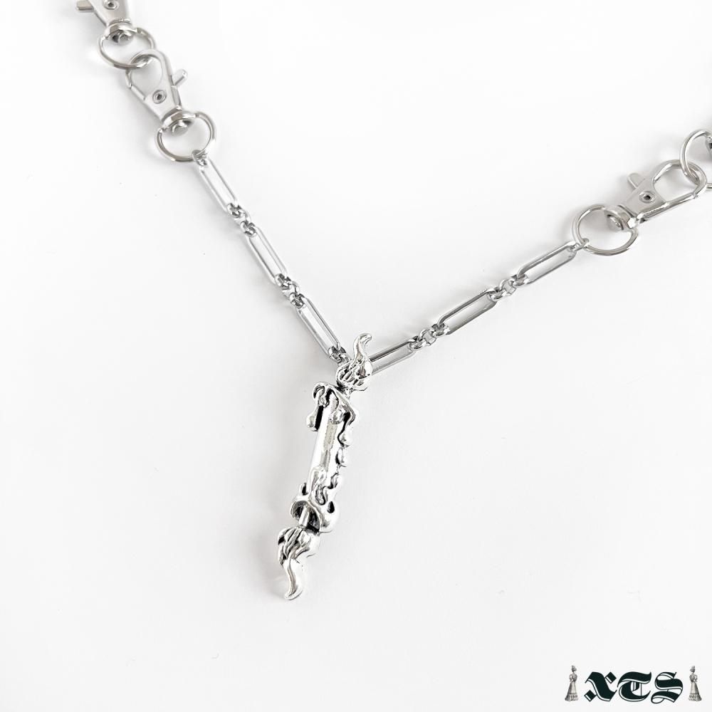 XTS キャンドル チェーン ネックレス SILVER TS0291