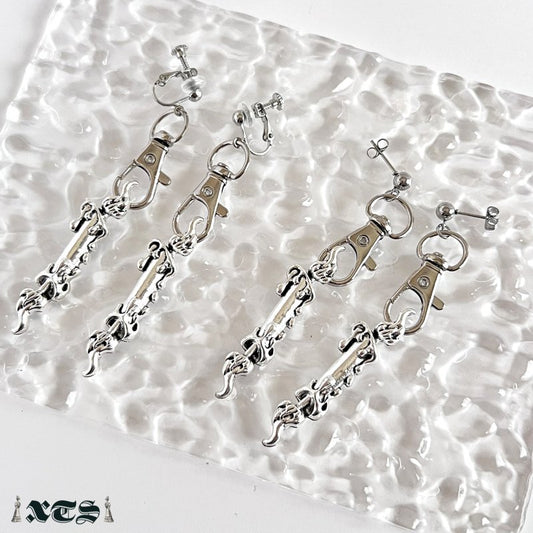 XTS Candle Chain Earrings SILVER TS0292