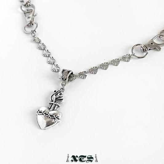 XTS ハート コラソン チェーン ネックレス SILVER TS0293