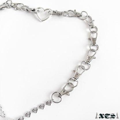 XTS ハート コラソン チェーン ネックレス SILVER TS0293
