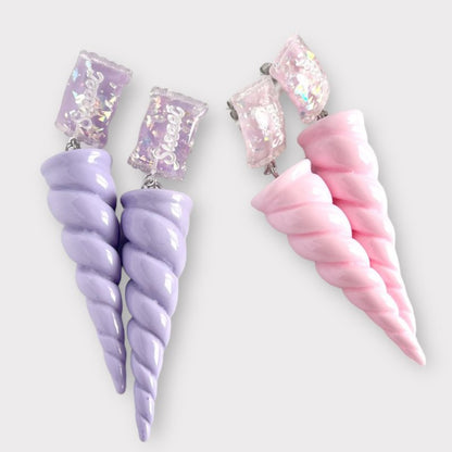 XTS Sweet Unicorn Earrings PINK PURPLE TS0295