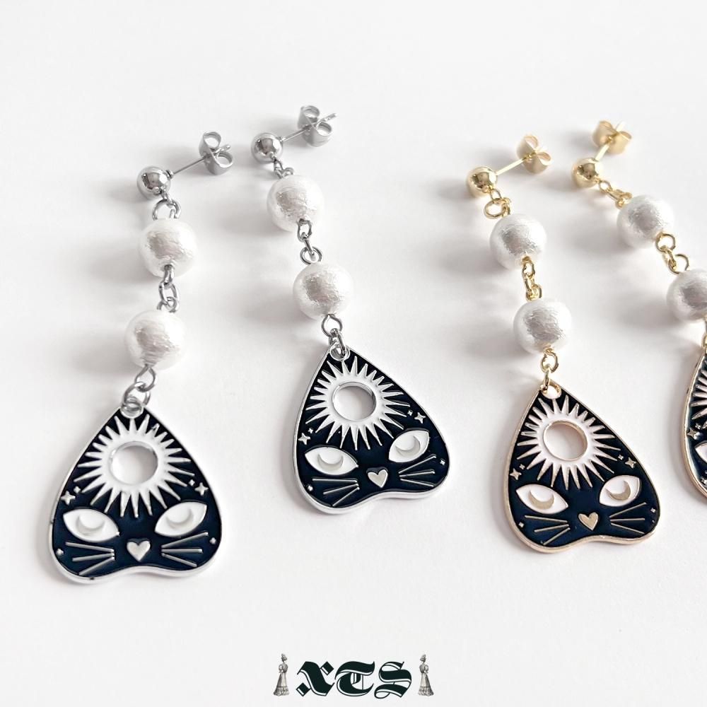 XTS Cat Planchette ピアス シングルキャット GOLD SILVER TS0296
