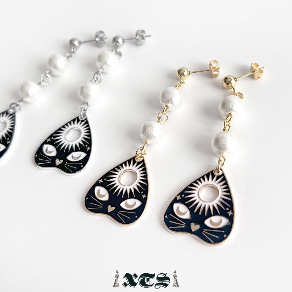 XTS Cat Planchette ピアス シングルキャット GOLD SILVER TS0296