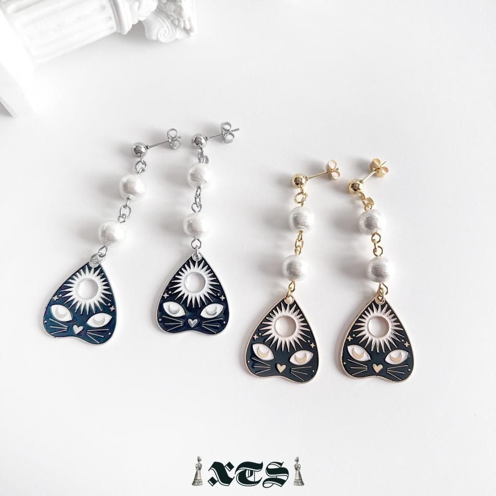 XTS Cat Planchette ピアス シングルキャット GOLD SILVER TS0296