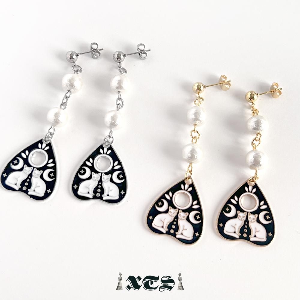 XTS Cat Planchette ピアス ツインキャット GOLD SILVER TS0298