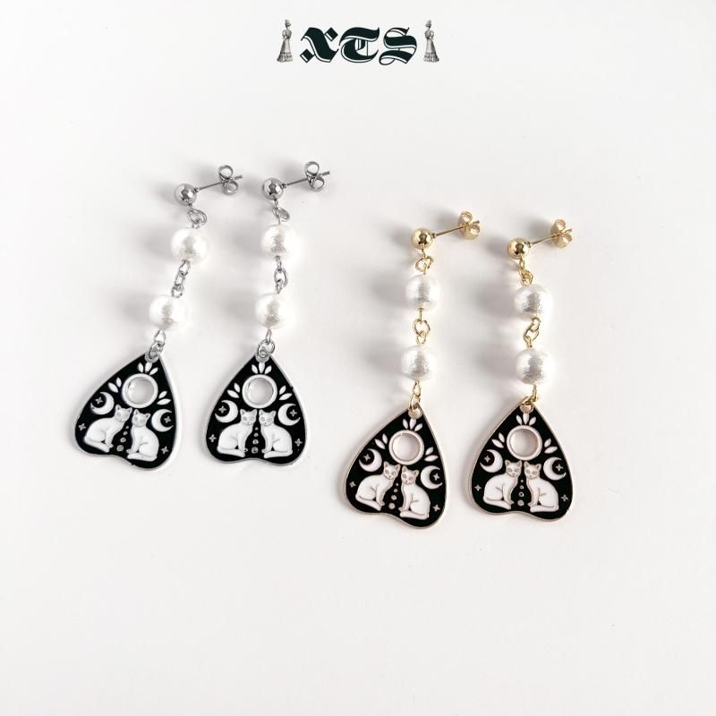 XTS Cat Planchette ピアス ツインキャット GOLD SILVER TS0298