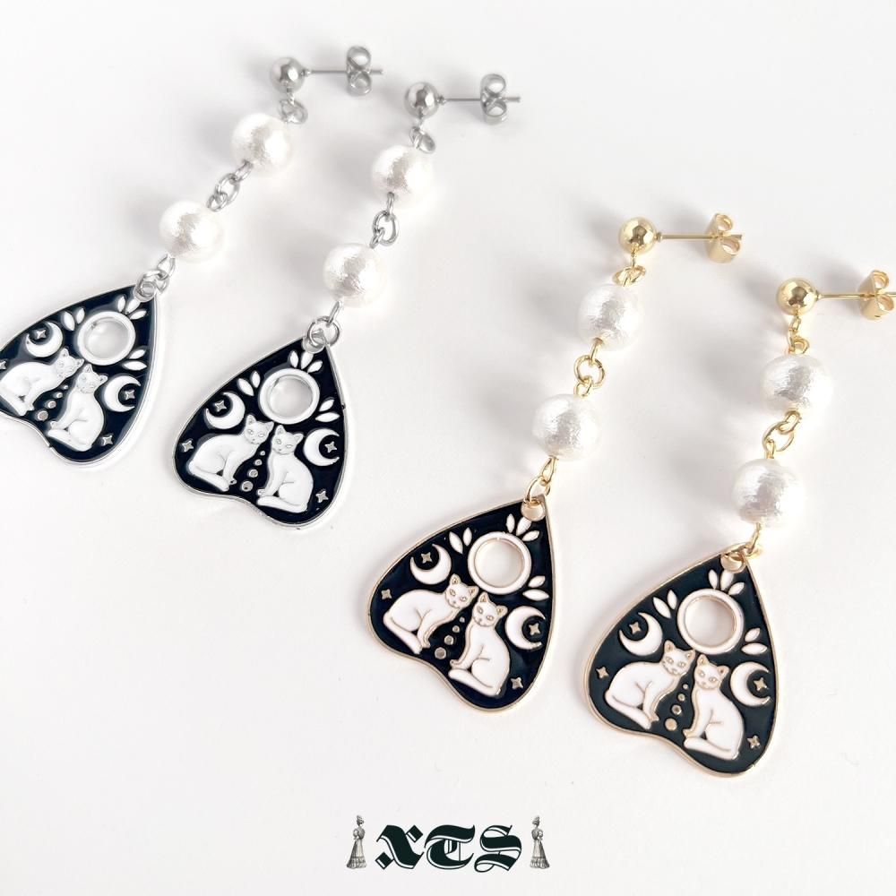 XTS Cat Planchette ピアス ツインキャット GOLD SILVER TS0298