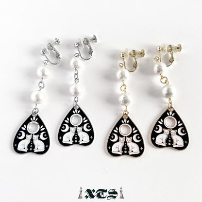 XTS Cat Planchette イヤリング ツインキャット GOLD SILVER TS0299
