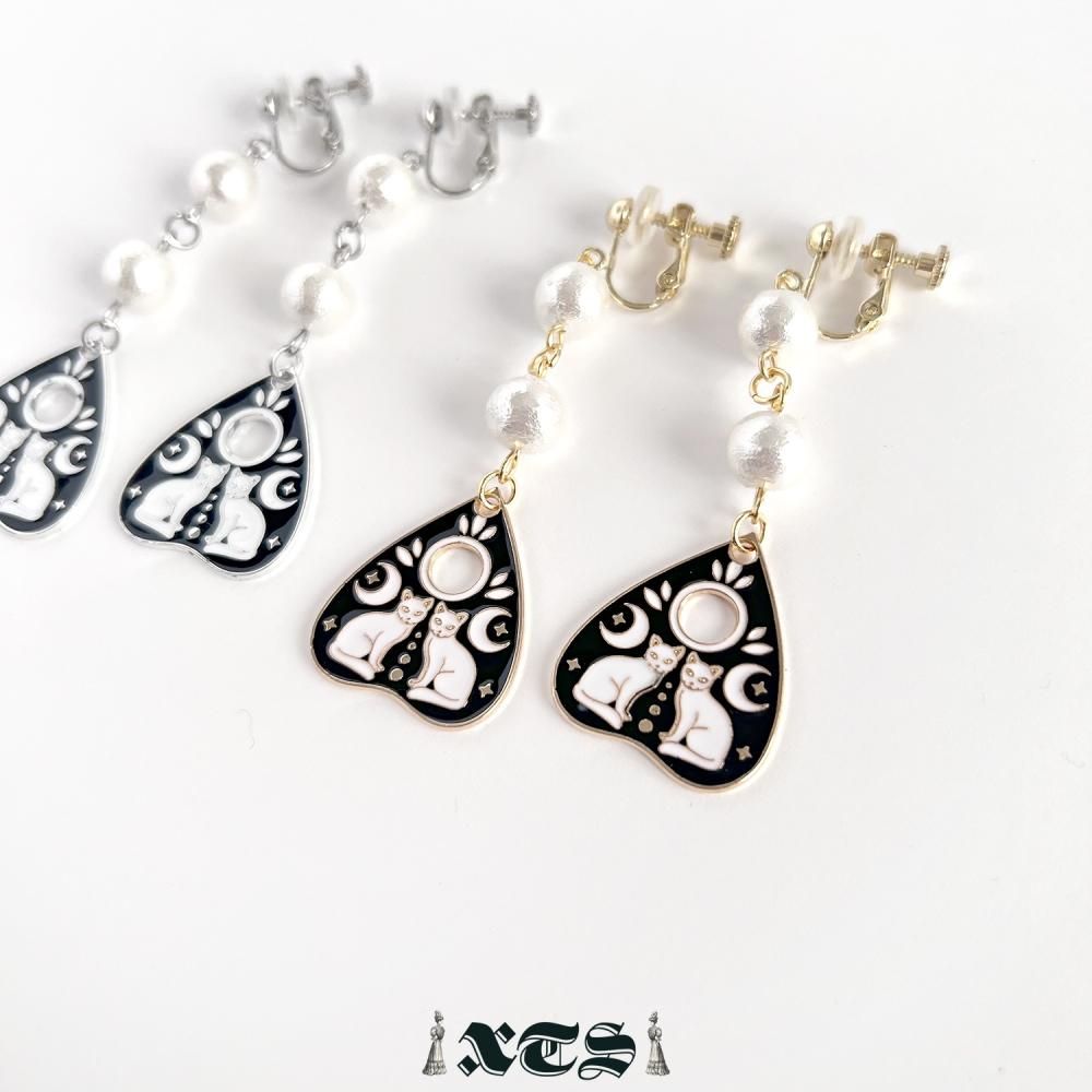XTS Cat Planchette イヤリング ツインキャット GOLD SILVER TS0299