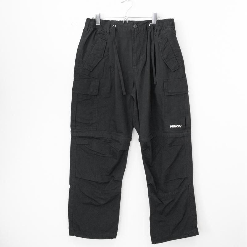 VISION STREET WEAR リップストップカーゴ ZIPOFF パンツ BLACK