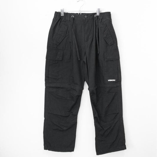 VISION STREET WEAR リップストップカーゴ ZIPOFF パンツ BLACK