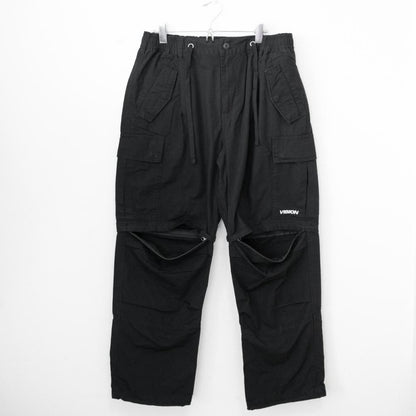VISION STREET WEAR リップストップカーゴ ZIPOFF パンツ BLACK
