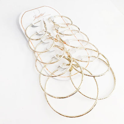 Hoop earrings set GOLD