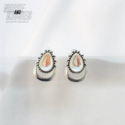 Tear Drop Stone ピアス SILVER