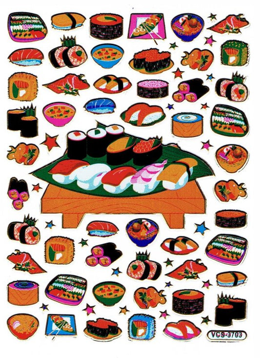 Glitter Sticker Sheet Big Sushi Sticker