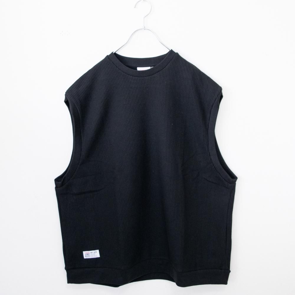 VISION STREET WEAR ワッフルベスト＆Tシャツ アンサンブル セット売り BLACK