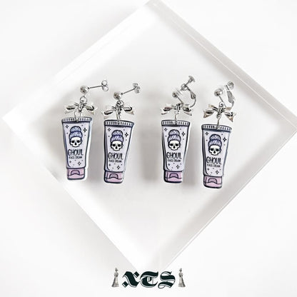 XTS Cat Face Cream ピアス イヤリング TS0300