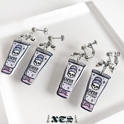 XTS Cat Face Cream ピアス イヤリング TS0300