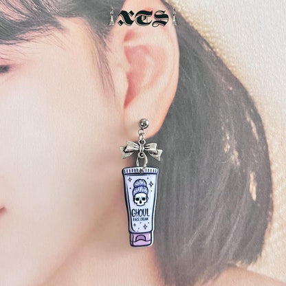 XTS Cat Face Cream ピアス イヤリング TS0300