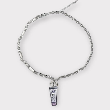 XTS Cat Face Cream Chain Necklace TS0301