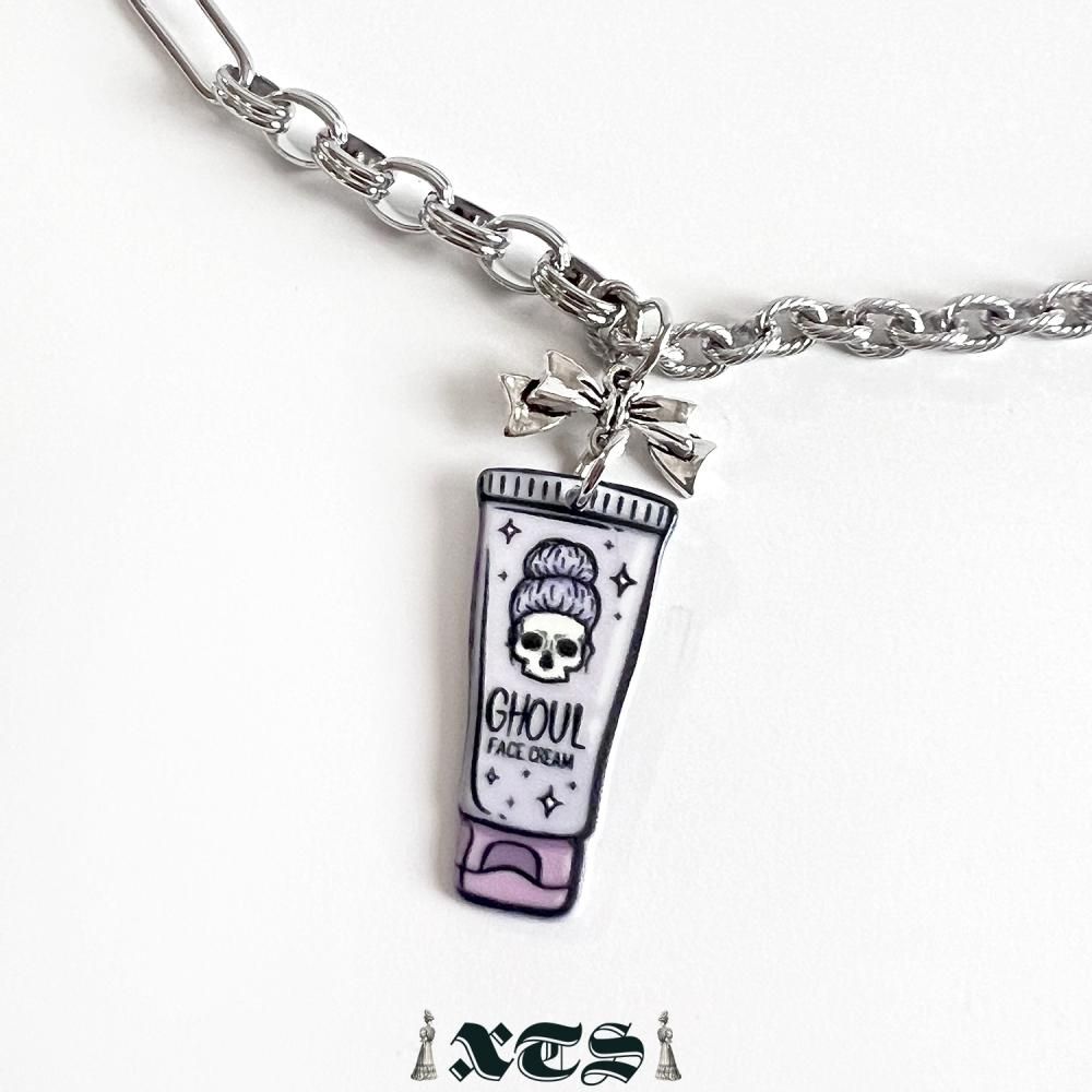 XTS Cat Face Cream チェーンネックレス TS0301