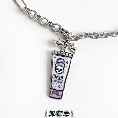 XTS Cat Face Cream チェーンネックレス TS0301