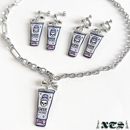 XTS Cat Face Cream チェーンネックレス TS0301