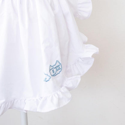 ACDC RAG ドットネコ フリル エプロン WHITE Pastel Blue