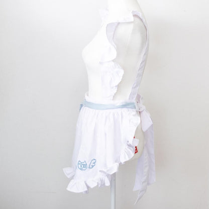 ACDC RAG ドットネコ フリル エプロン WHITE Pastel Blue