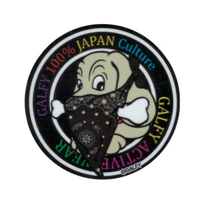 GALFY ミニステッカー 赤 ガルフィー ファッション ストリート 犬 ヤンキー 不良 ブランド GAL036