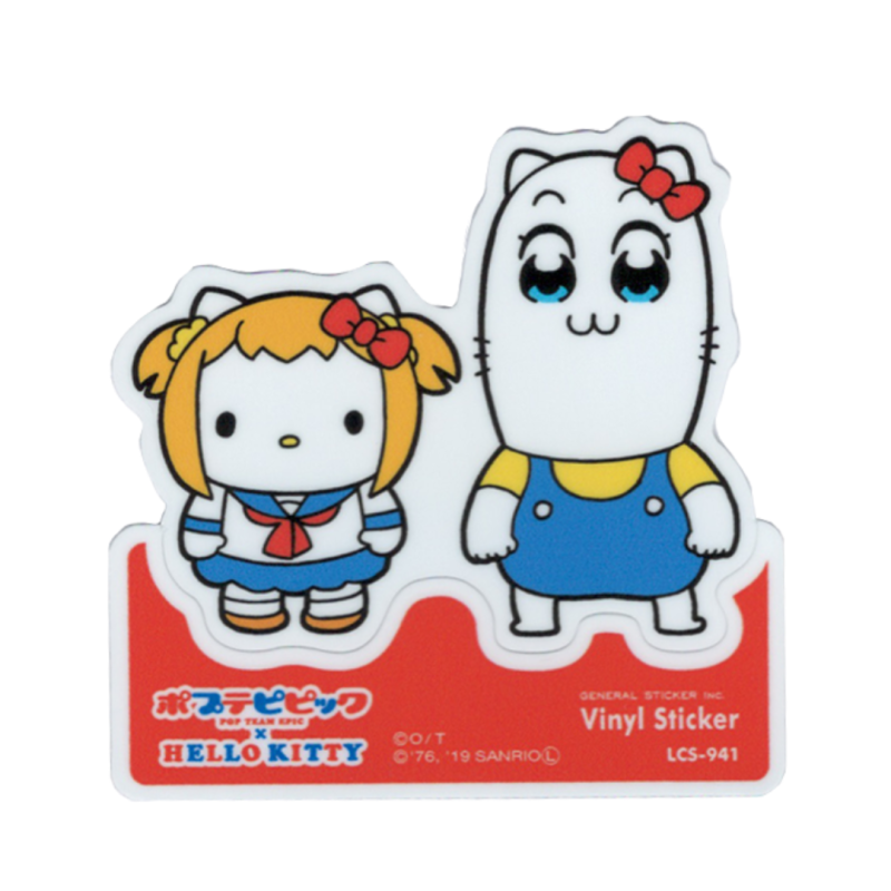 Pop Team Epic Hello Kitty Character Stickers Sanrio Collaboration Hot Topic Popular Second Edition LCS941 Official