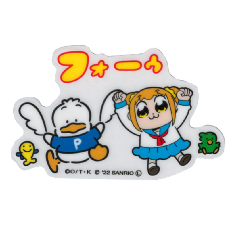 Pop Team Epic Sanrio Collaboration Four Takeshobo Transparent Sticker Pipimi Popuko Anime LCS1557