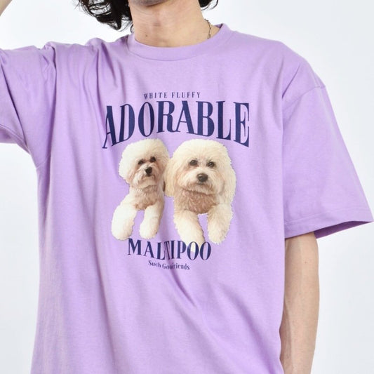 Animal print T-shirt DOG PURPLE