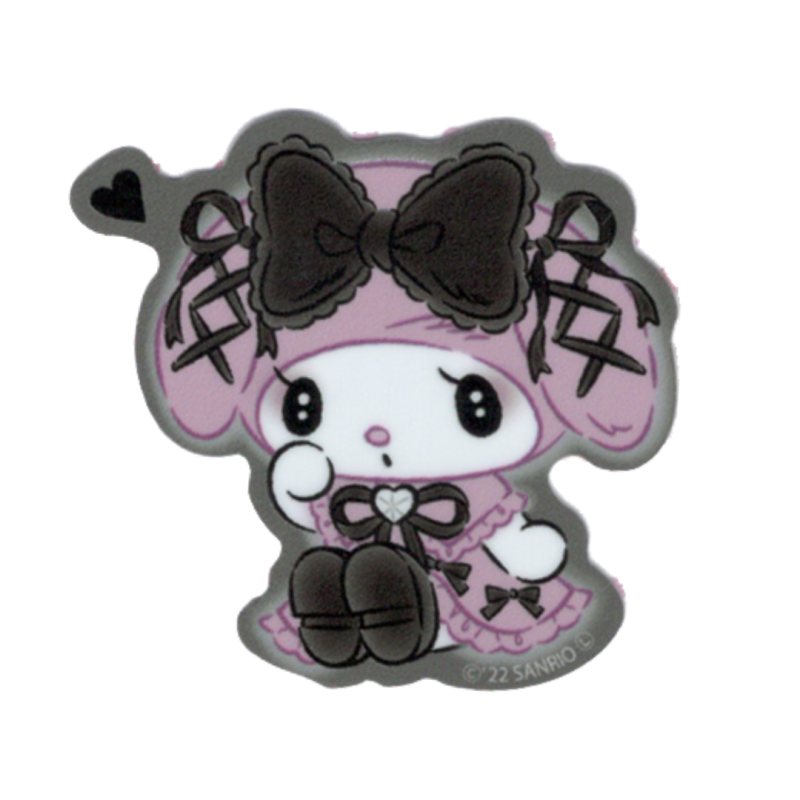 My Melody Sticker Black Ribbon Midnight Melo Kuro Sanrio Character Sickly Kawaii LCS1515