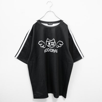 ACDC RAG ドットネコ 半袖Tシャツ BLACK/WHITE
