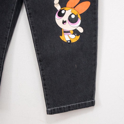 The Powerpuff Girls イージーデニムパンツ BLACK
