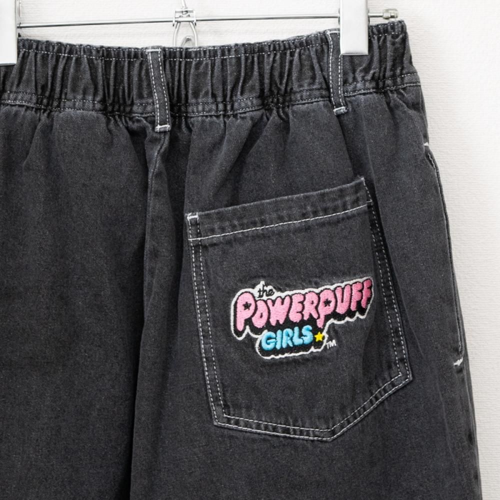 The Powerpuff Girls イージーデニムパンツ BLACK
