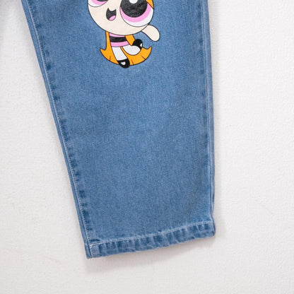 The Powerpuff Girls イージーデニムパンツ BLUE