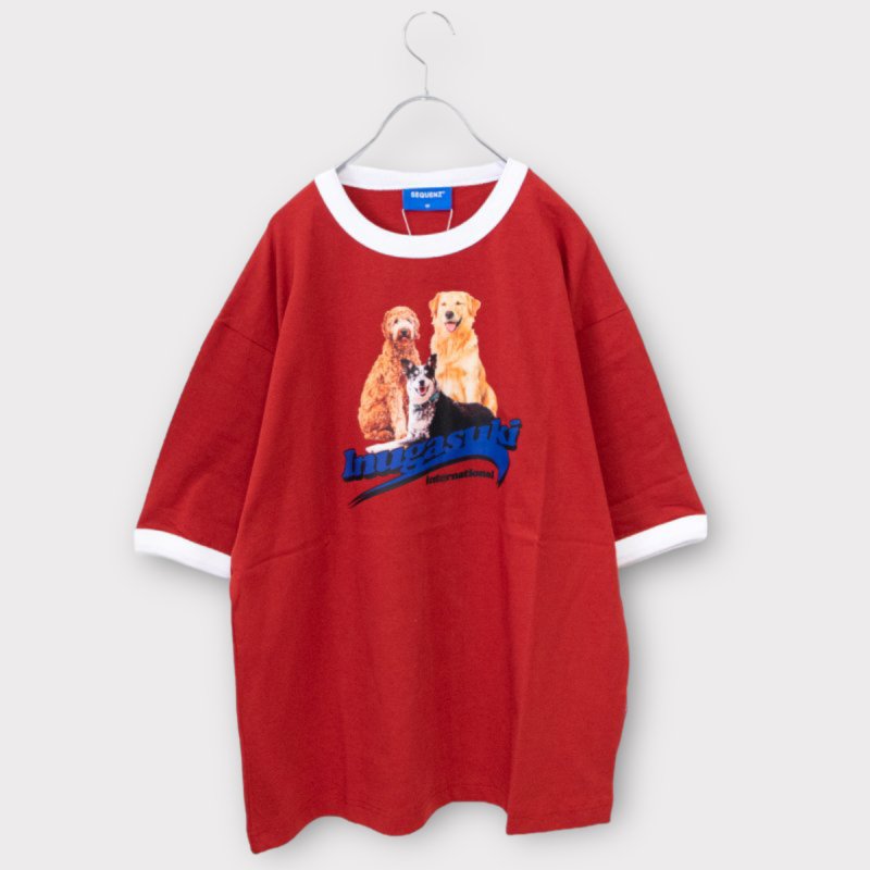 SEQUENZ INU GA SUKI Co. 半袖Tシャツ RED