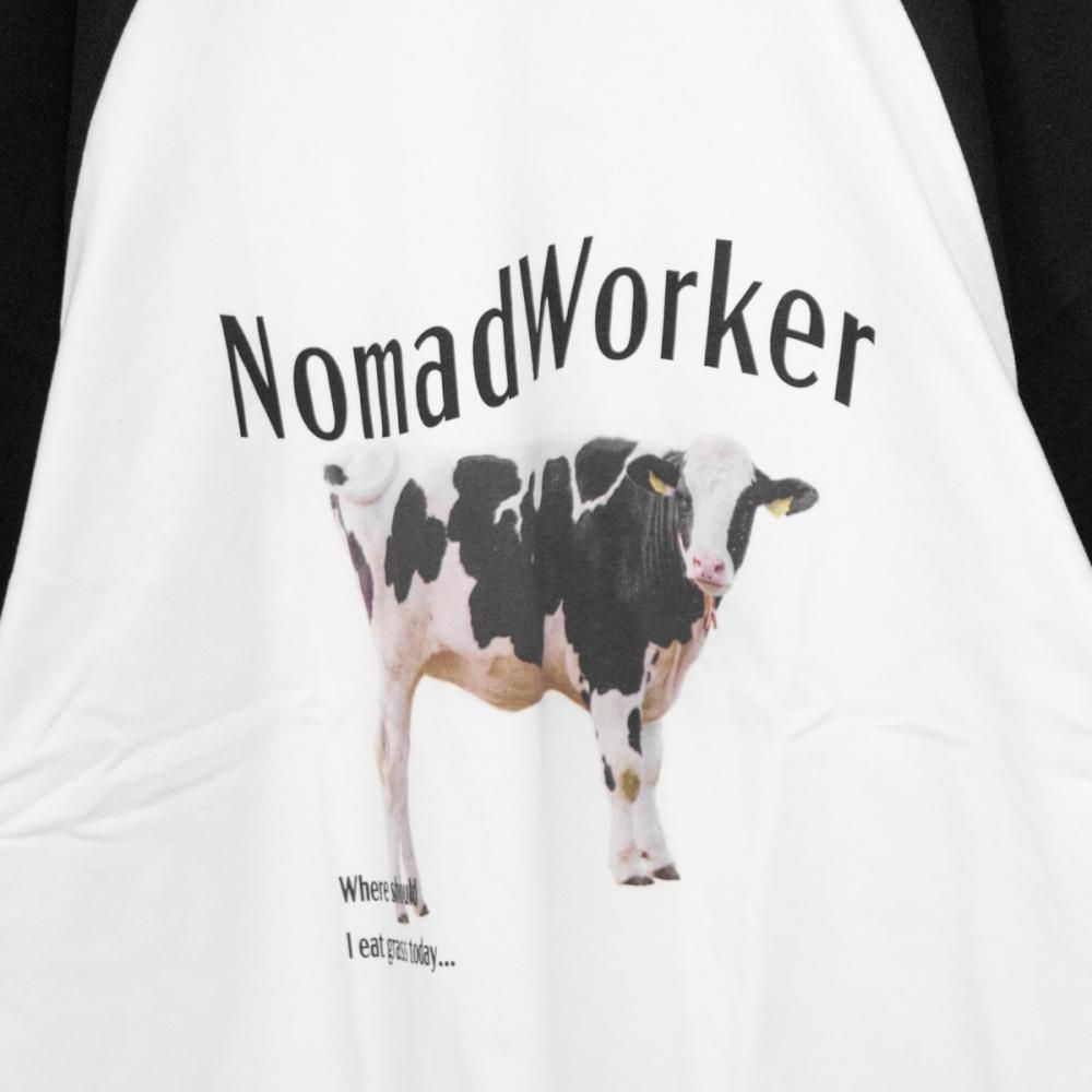 Timely Warning COW 牛 フォトプリント Tシャツ WHITE