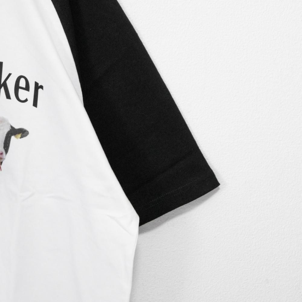 Timely Warning COW 牛 フォトプリント Tシャツ WHITE