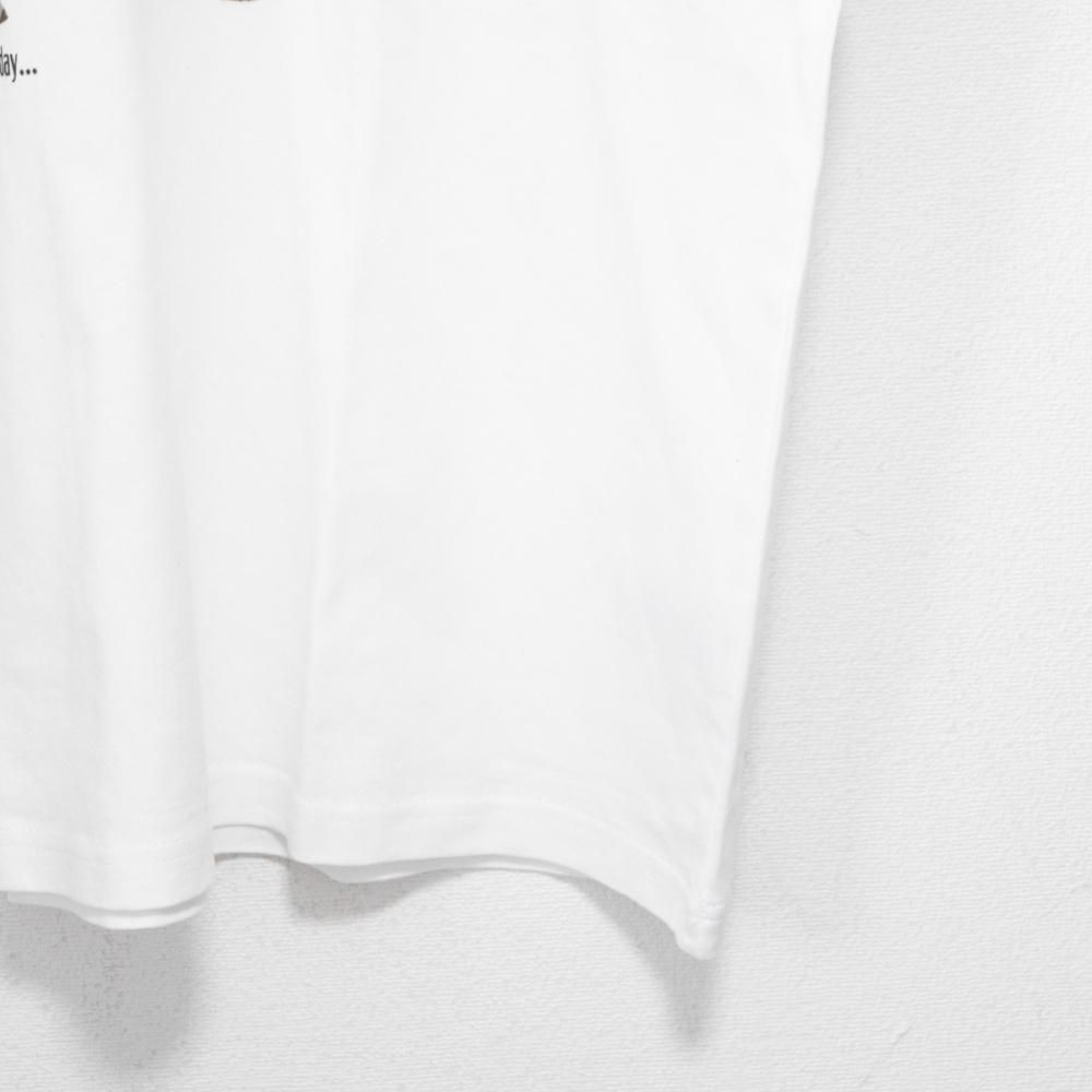 Timely Warning COW 牛 フォトプリント Tシャツ WHITE