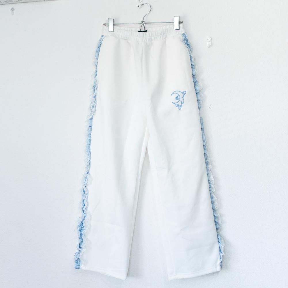 ACDC RAG 月 ジャージ ロングパンツ WHITE