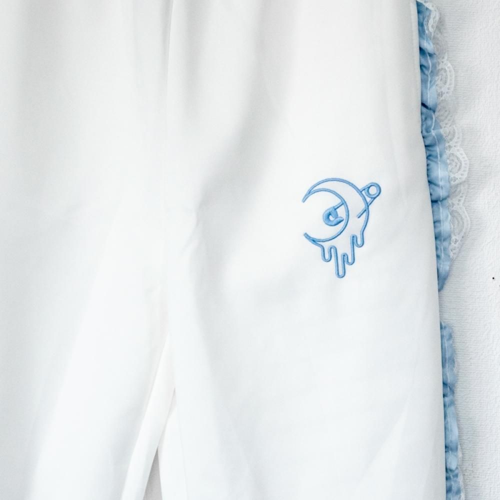 ACDC RAG 月 ジャージ ロングパンツ WHITE